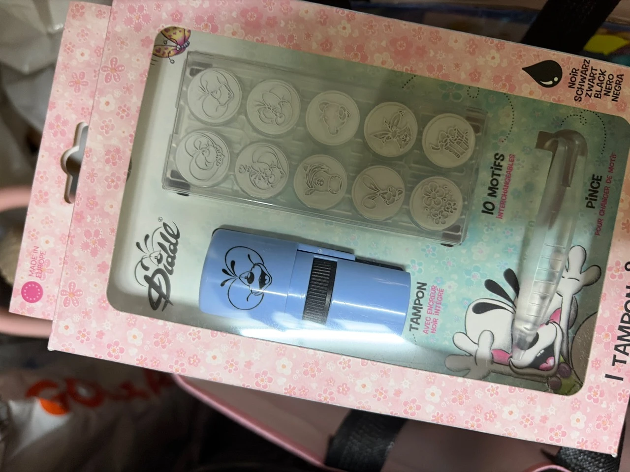 Diddl stempel set met schop bag